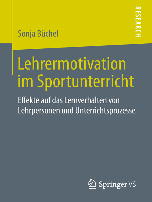 Title details for Lehrermotivation im Sportunterricht by Sonja Büchel - Available
